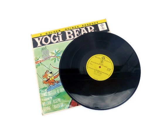 Vintage Vinyl Record Yogi Bear Children's Story 1960s collectible