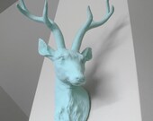 Faux Deer Head, Stag Head Wall Sculpture, Stag Faux Taxidermy, Hand Painted Deer Head, Custom Painted