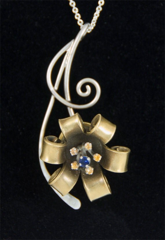 Bullet Flower Necklace by JeniBenos on Etsy