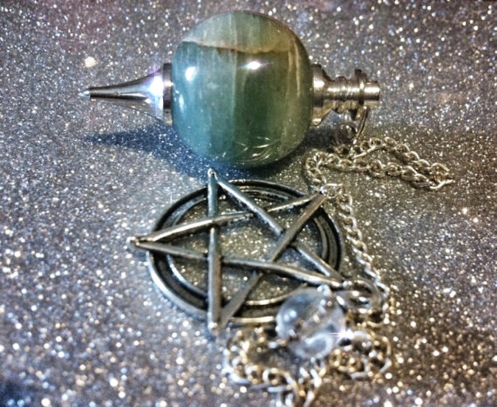 Natural Aventurine Sphere Pentacle Pendulum