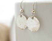 Simple Silver Dangle Earrings, Modern Earrings, Silver Earrings