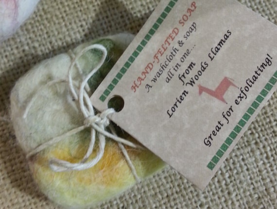 Lorien Woods Llamas Hand Felted Soap Size Small Great, Unique Gifts