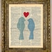 Love Birds Dictionary Art