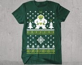 Happy Yeti Ugly Christmas Sweater Men's T-shirt