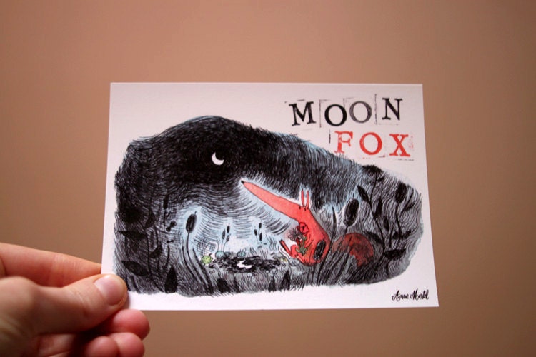 Moon Fox -  Postcard