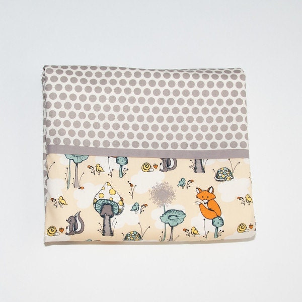 fox perch organic cotton and bamboo fleece baby blanket