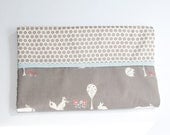 grey meadow friends and dots organic cotton & bamboo fleece baby blanket