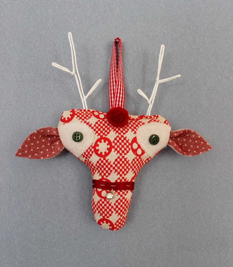 Textile Christmas Deer with hanger