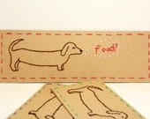 Dachshund bookmark hand-embroidered customizable colors dog bookmark puppy animal cute