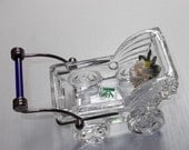 SHOP ON VACATION  till July 5  Vintage Italian Crystal Mini Baby Carriage, Home Decor, Collectibles