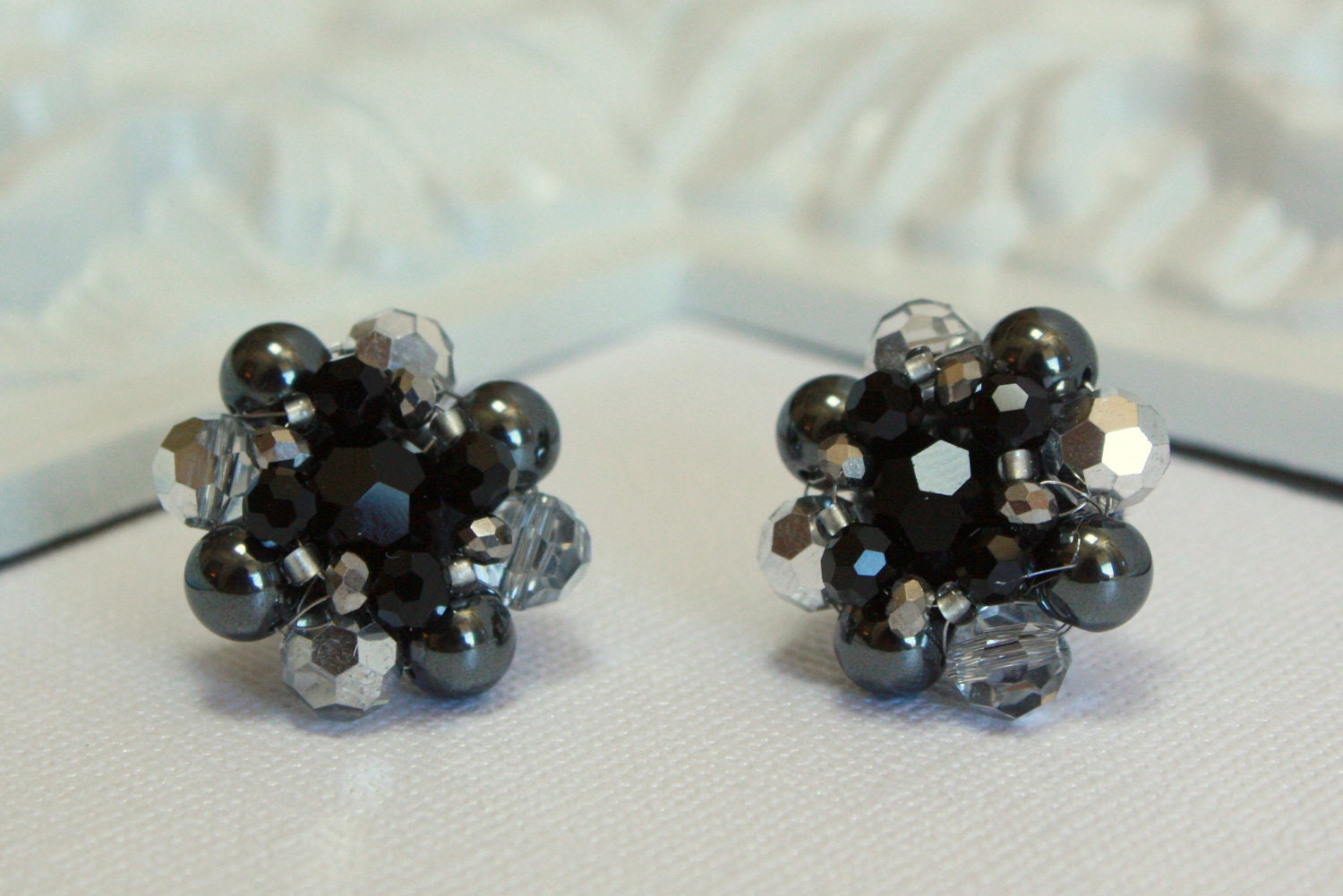 Wedding Earrings-Black Earrings-Black Bridesmaid Jewelry-Bridesmaid Gift-Wedding Jewelry-Bridesmaid Earrings