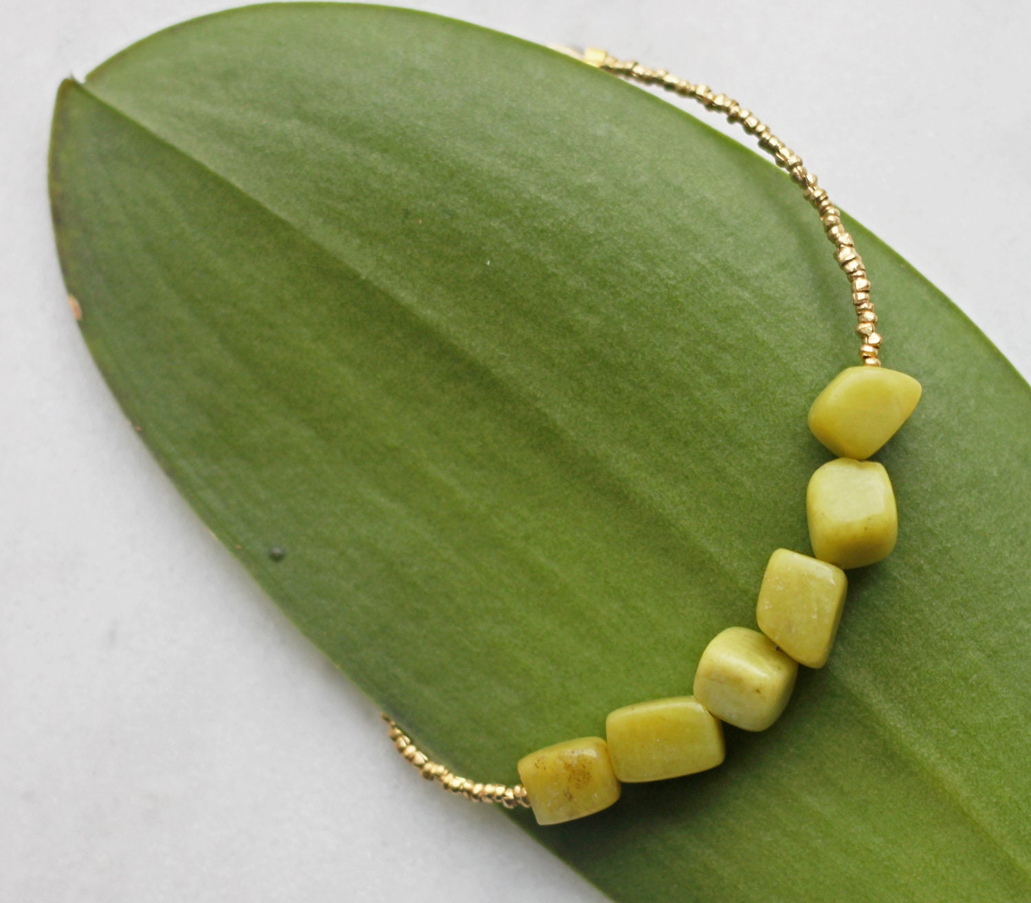 Beaded Bracelet, Green Jade Bracelet, Friendship Bracelet, Infinity Bracelet, Gold Bracelet, Delicate Beaded Bracelet, Bohemian Jewelry