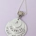 Wedding, Maid of Honor  necklace. Hand stamped Triple Stacked.