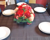 Vintage Oblong Black Modern Tablecloth