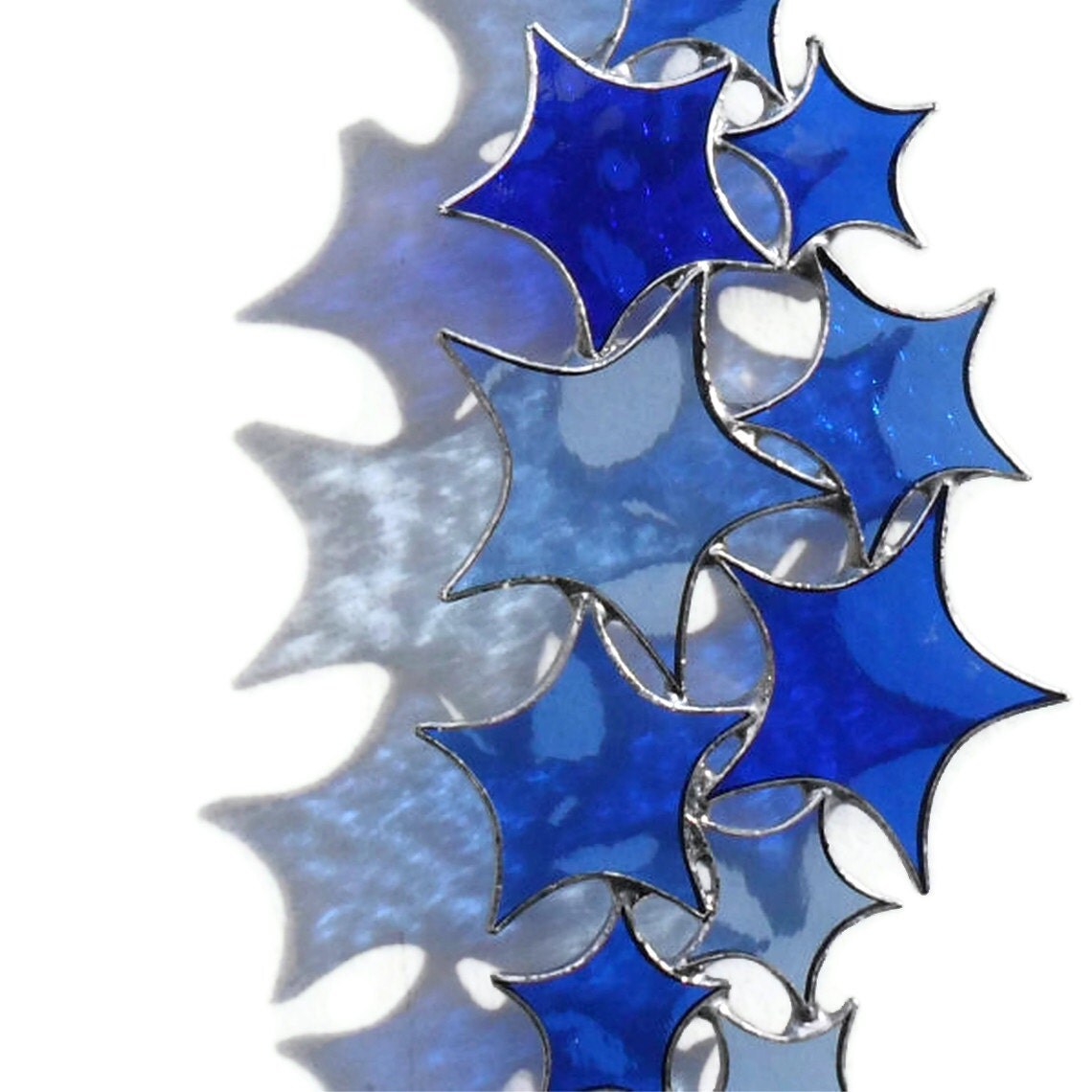 Blue Star Suncatcher Stained Glass Star by RavensStainedGlass