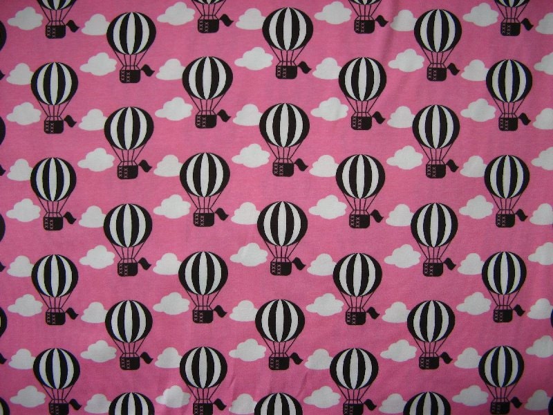 Organic knit balloons pink - 1 meter (about 1,1 yards)