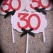 Happy 30th Birthday cupcake topper set of 12 THIRTY BIRTHDAY