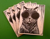 Big Glasses Cat Cards