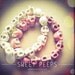Pack of 2 White and Pink Howlite Skull Bracelets with Elastic Band