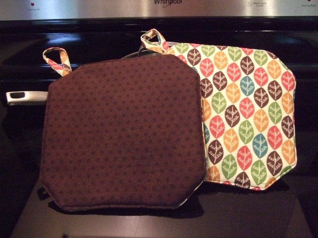 Autumn Leaves Pot Holders (set of 2)