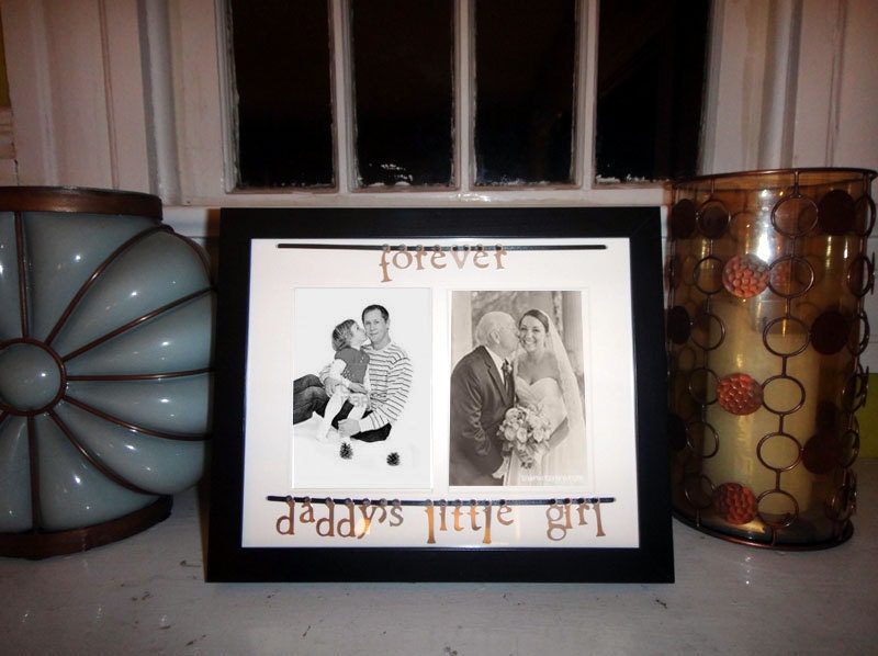 Forever Daddy's Little Girl Picture Frame and Mat, Father's Day Gift, Personalized Frame, Wedding Frame, Wedding Gift, Father of the Bride