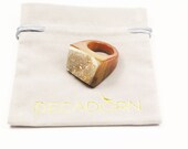 Natural Drusy Crystal ring  (Small)