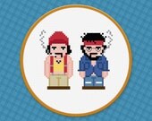 Cheech and Chong - Up In Smoke Characters - Cross Stitch PDF Pattern Download