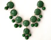 Dark Green - NEW 8 Stone Big Size Smooth Bubble Statement Necklace ( D701 )