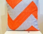 Neon Orange Fat Chevron - Cover only - Wildly comfortably throw cushion in neon orange, for your home.