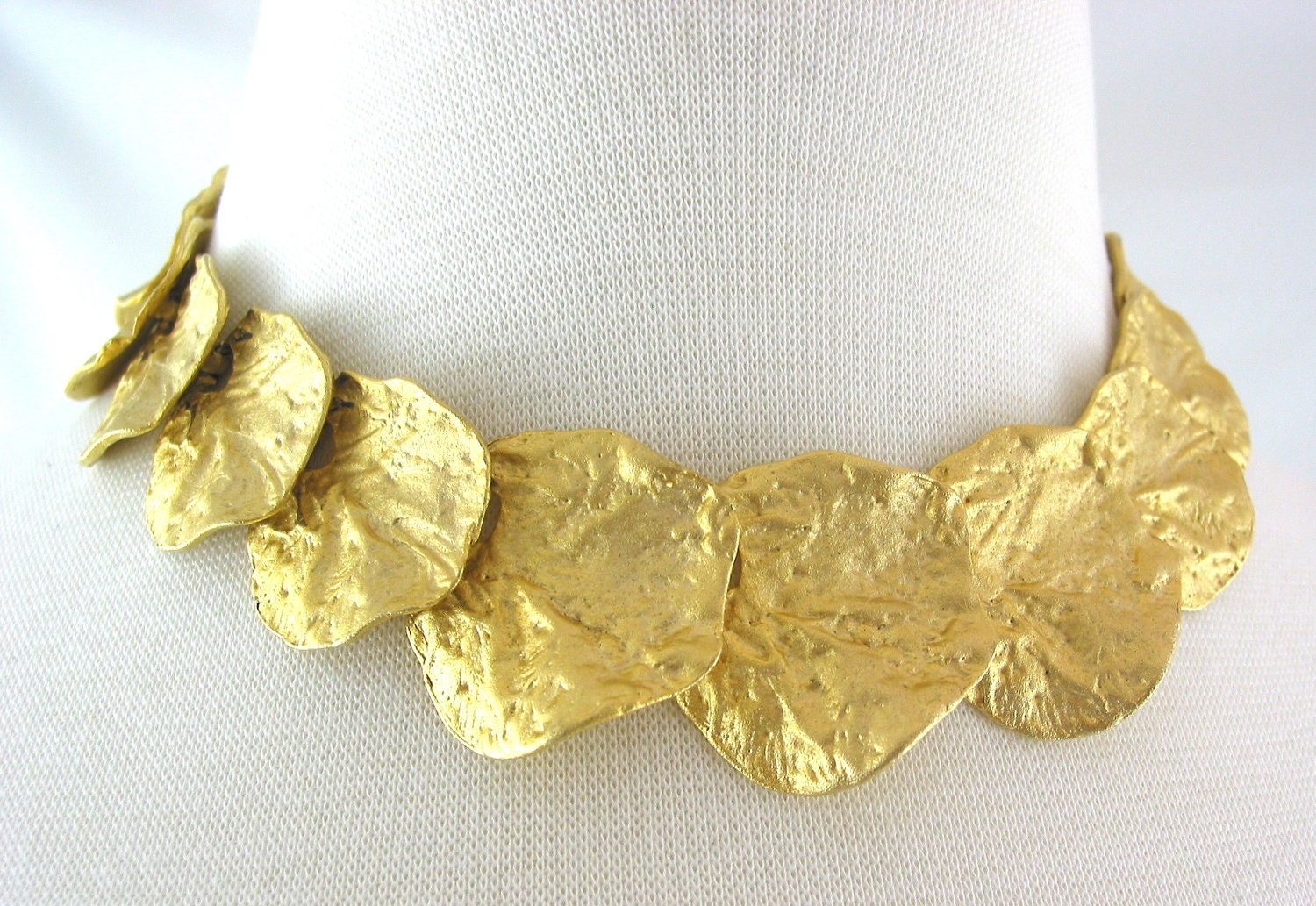 Vintage gold leaf necklace