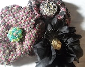 Fabric flower/Flower pin/Flower brooch/hair clip/Mothers day gifts