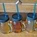 Mason Jar Mug With Handle Brew Store and Carry Set with BPA Free Reusable Straw--1A