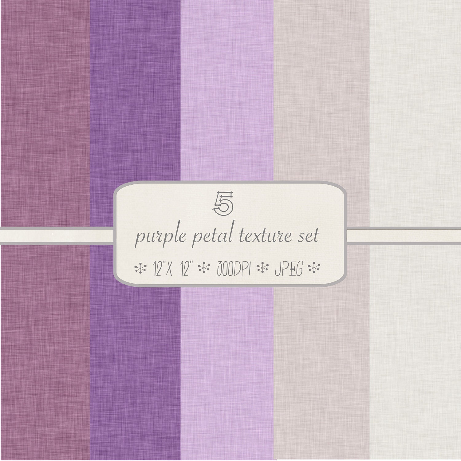 Textured Digital Paper Pack // Purple Petal // 5 pieces // jpeg files // 300 DPI // Instant Download Il_570xn
