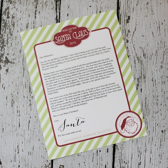 North Pole Printable Letter FROM Santa : Printable Party Designs by The Tiny Tiara Il_570xn