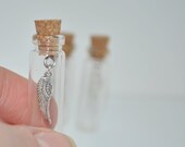 Silver Tone Angel Wing in a Bottle