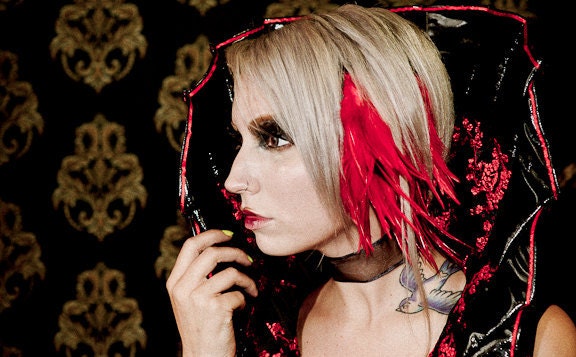 Black Cherry Blossom Ruff Vest