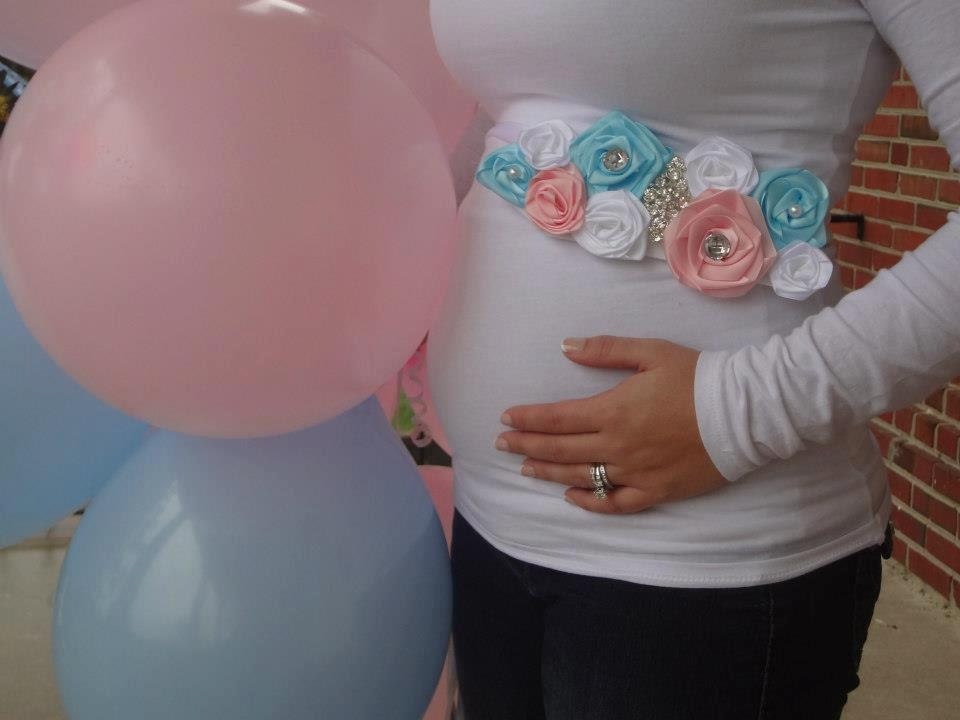 Gender Reveal Maternity Sash - FancyYouFashions Gender Reveal Maternity Sash - FancyYouFashions