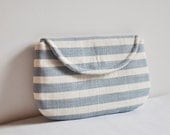 Summer Sale 10% OFF Sky Blue Anchor Linen Clutch Handmade Purse Cosmetic Case Makeup Bag Bridesmaid Clutch Weddings Dinner Pouch