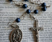Unbreakable Chaplet of the Queen of the Most Holy Rosary - Blue matte glass