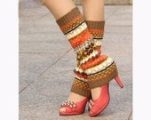 High Quality Handmade Crochet Long Leg Warmers Knit Leg Socks Boot Sock Leg Warmers (LL2)