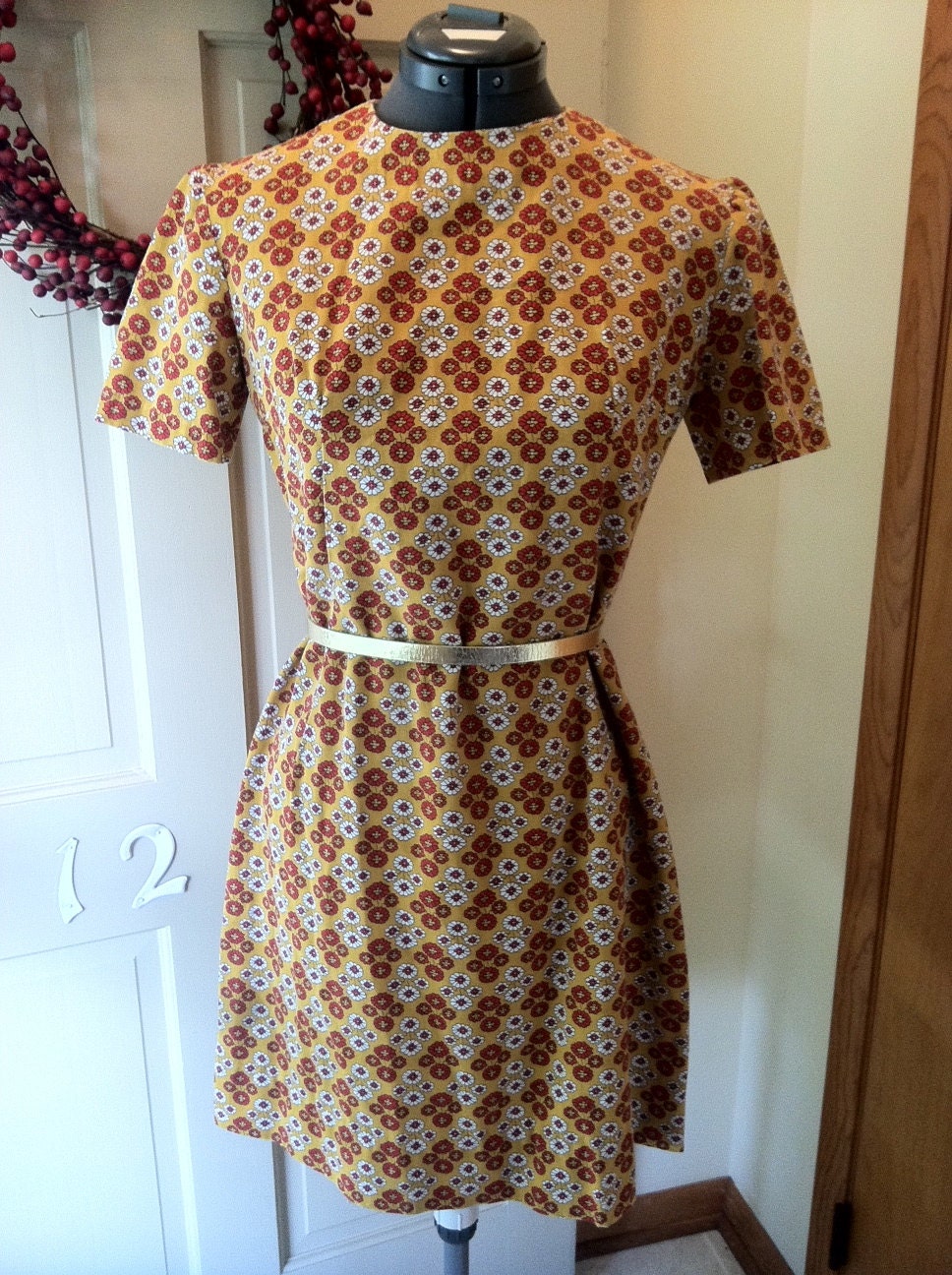Vintage 60s Mod Floral Marsha Dress