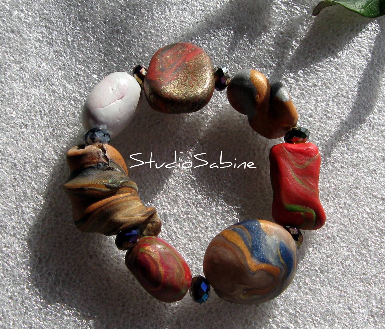 FREE SHIPPING Earth tone Bracelet - not your ordinary beads StudioSabine