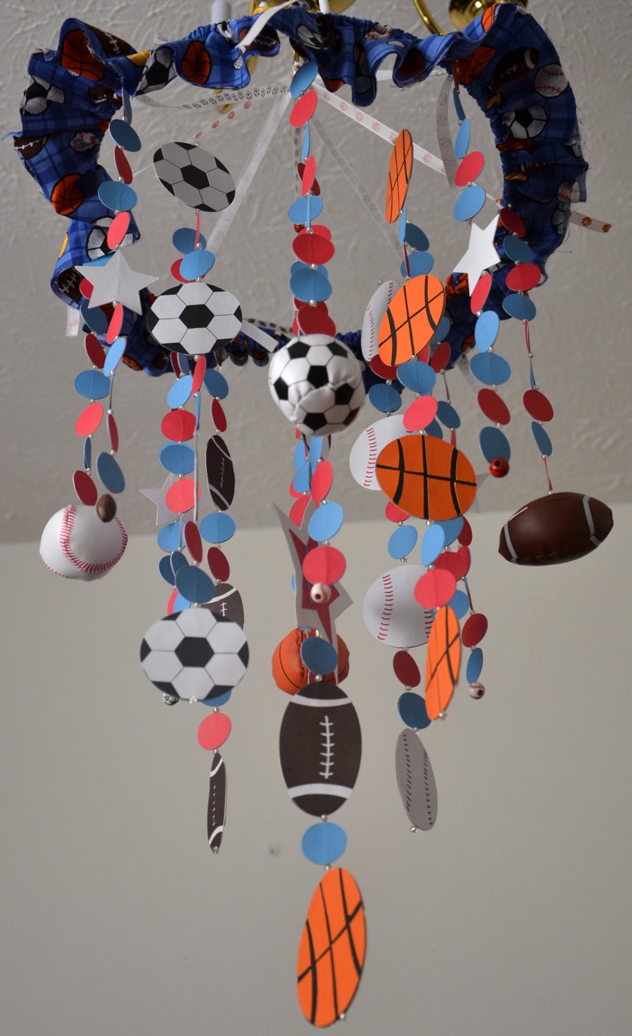 All Star Sports Mobile, (football/basketball/soccer/baseball) Nursery Decor, Baby Shower Gift, READY TO SHIP