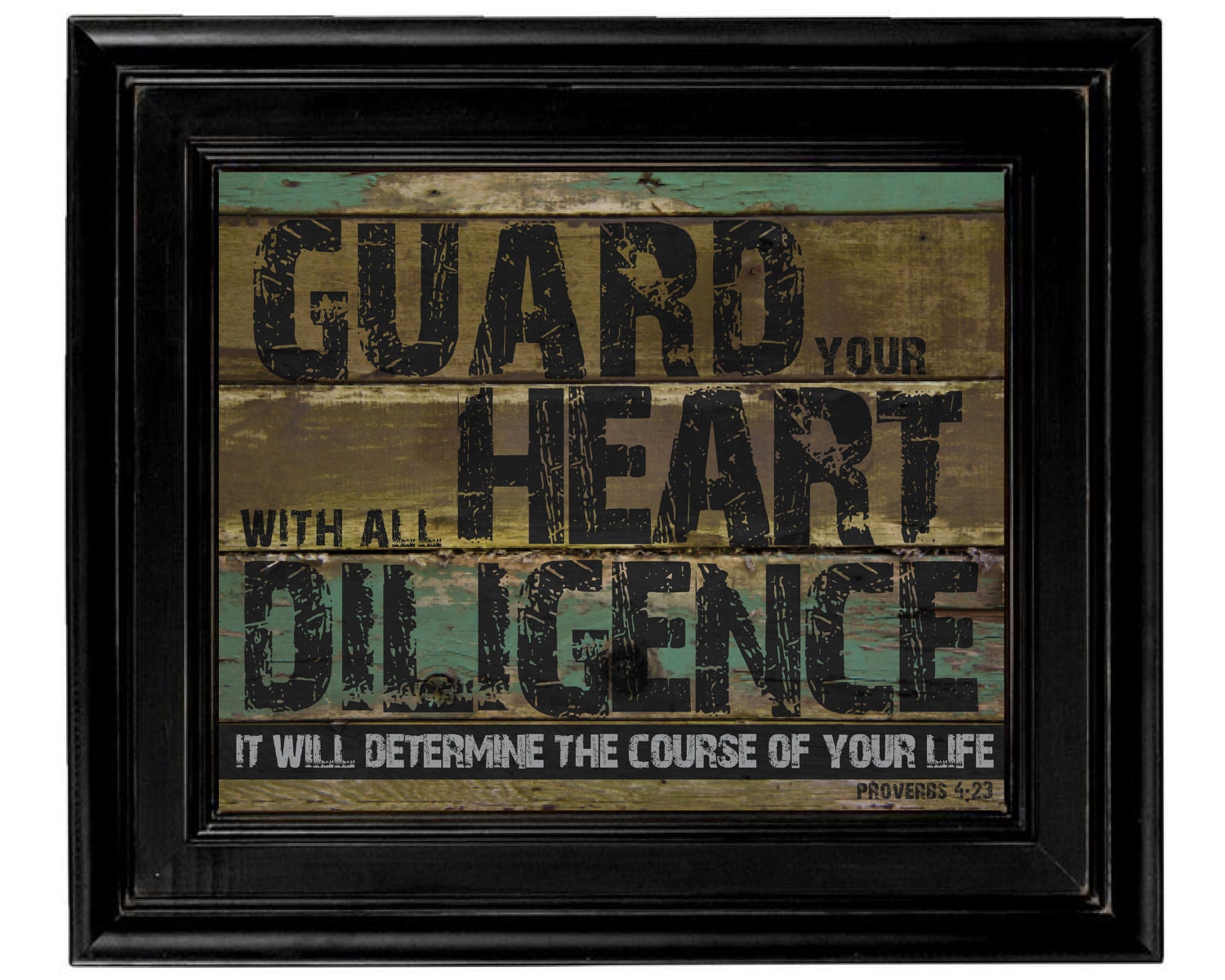 Christian Scripture 8x10 Poster/Print - Proverbs - Guard Your Heart