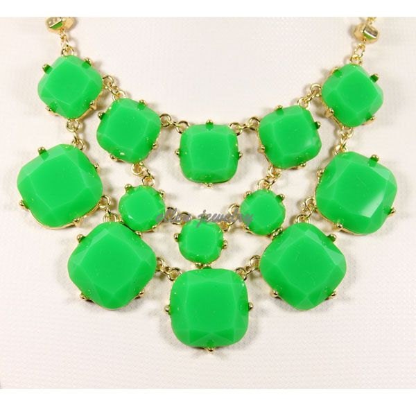 Emerald Green   Bubble Necklace Handmade bib necklace  statement necklace Resin jewelry (FN0561 Emerald Green )