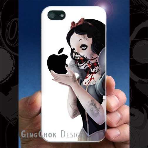 Zombie art painting iPhone 5 case, iPhone case for iPhone 5. White Case.