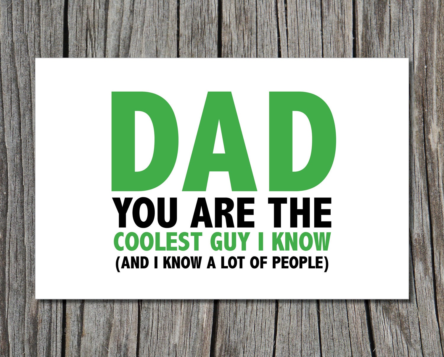 Dad You're Cool Printable Greeting Card