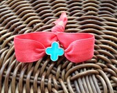 ONE Double Face Silver Plated Clover Flower Elastic Hair Tie (and Bracelets)