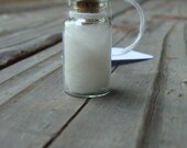 White Wolf Fur Curiousity Vial / Totem Charm, Good for Necklace, Keychain, etc.