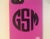 Monogrammed Personalized Vinyl Decal for any Cel Phone iphone droid blackberry